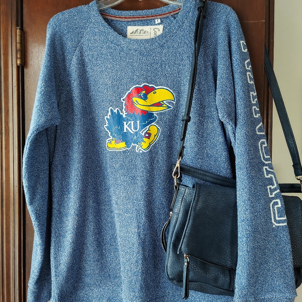 Blue heather KU pullover